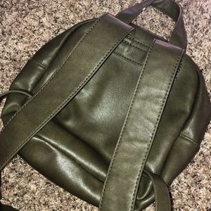 Forest green mini backpack